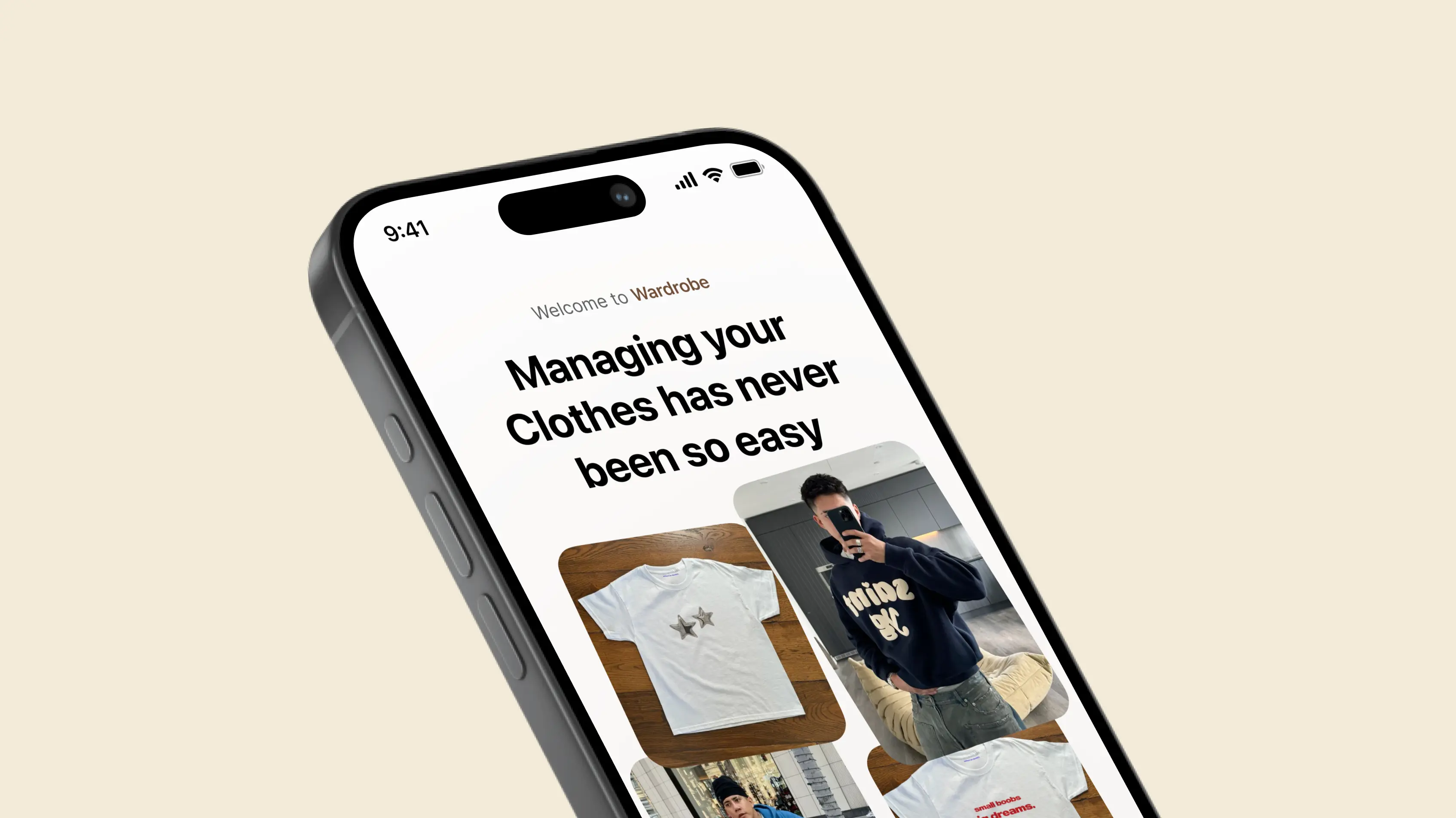 Wardrobe - MVP Mobile App & Landing Page